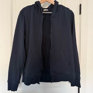 Pact organic brushed fleece full zip hoodie size M